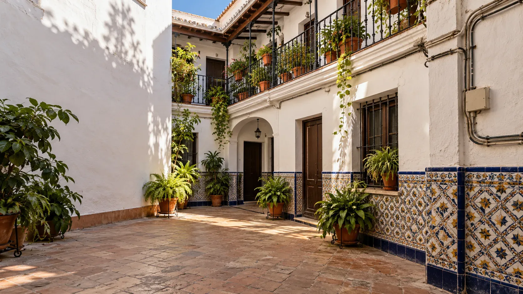 Calle Betis in Triana, Seville, Spain, with colourful façades facing the Guadalquivir